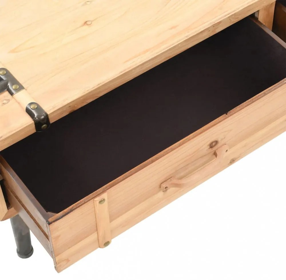 tömör fenyőfa TV-szekrény 110 x 33 x 35 cm