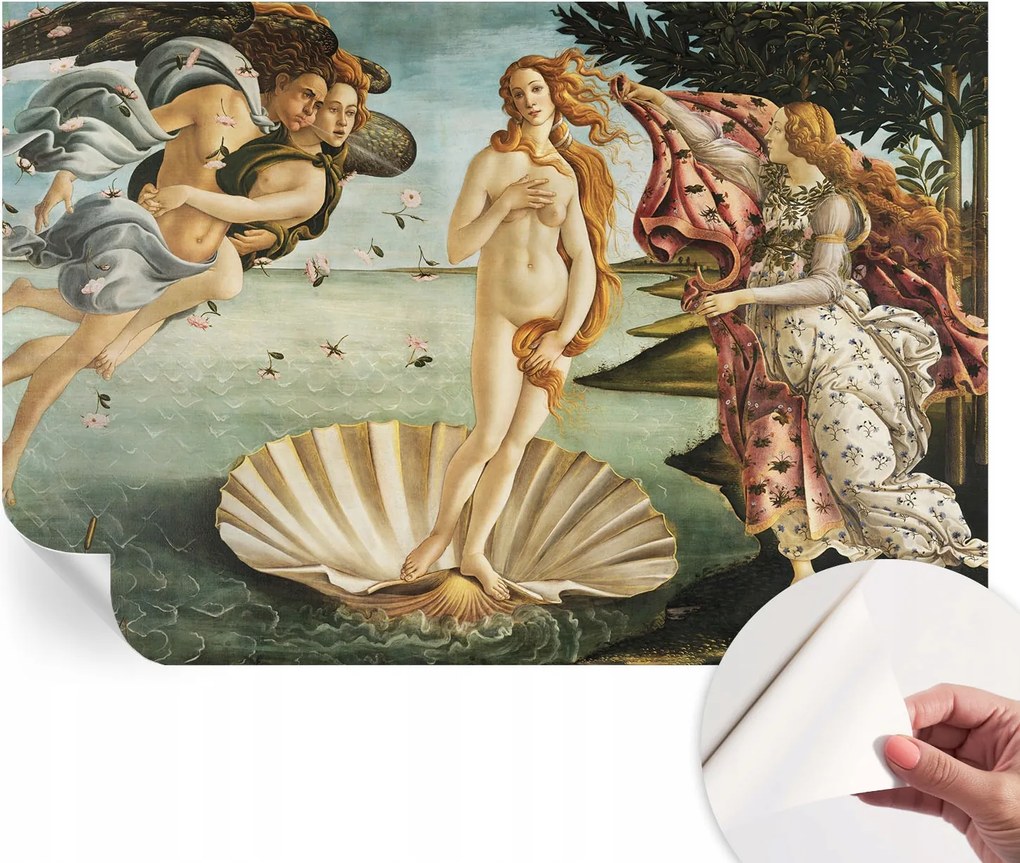 Öntapadós tapéta Divatos 3D fali ragasztóval Vénusz születése 104x70 cm