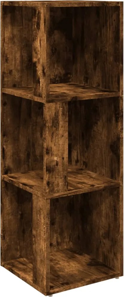 vidaXL füstös tölgy színű szerelt fa sarokszekrény 33 x 33 x 100 cm