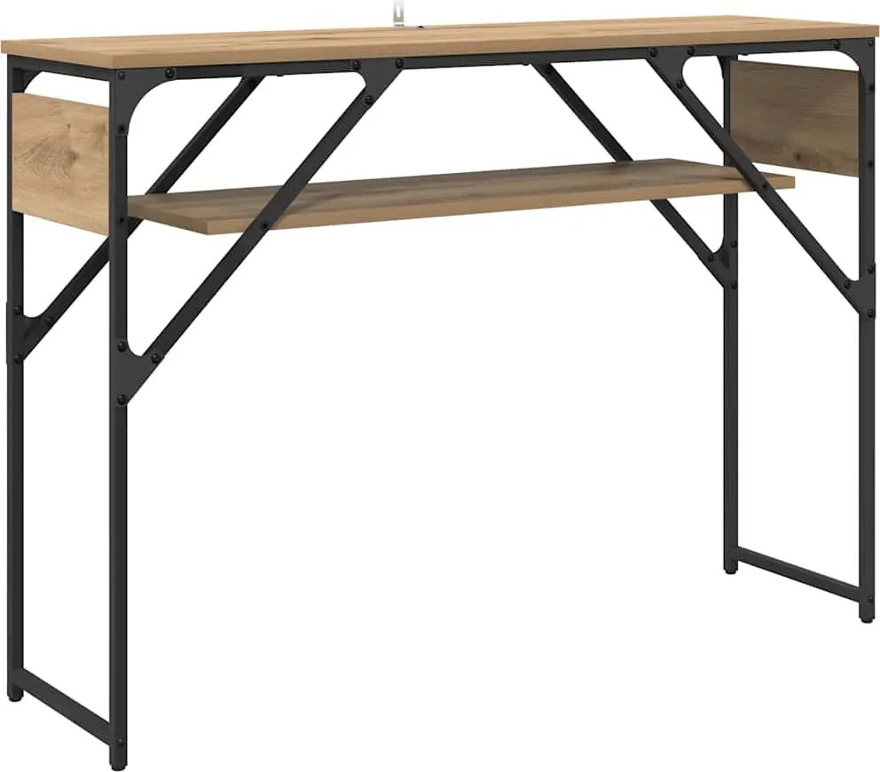 vidaXL Konzolasztal Artisan tölgy 105x30x75cm Faanyag