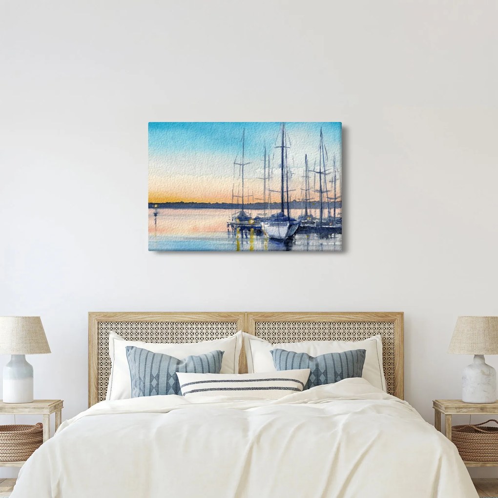 Kép - Csónakázás, akvárium (90x60 cm)