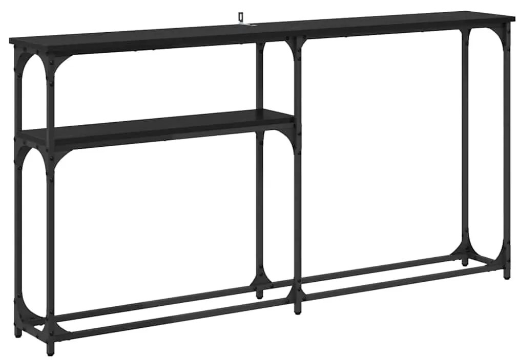 Konzolasztal Musta tammi 145x22.5x75cm Faanyag