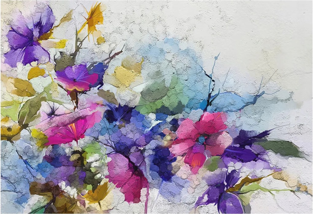 Stílusos Dekoratív Fotótapéta Flizelin Absztrakt virágok 152x104