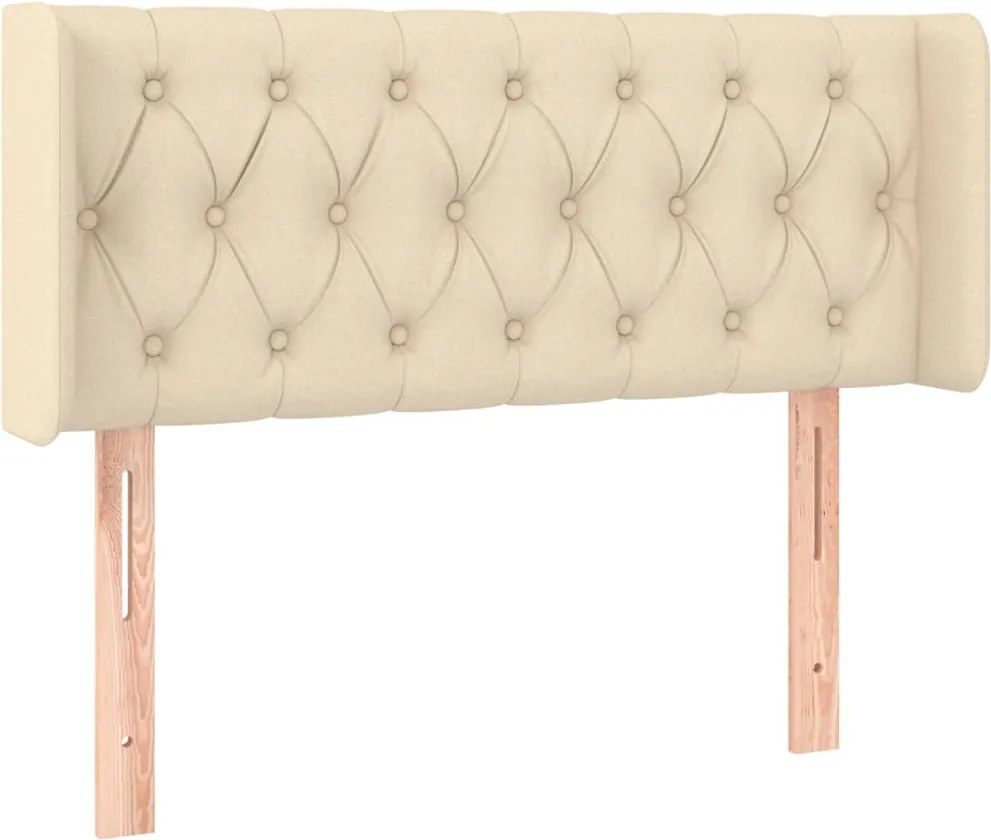 vidaXL krémszínű szövet fejtámla 103x16x78/88 cm