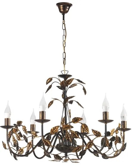 ONLI - Csillár láncon COLLANA 6xE14/6W/230V bronz/arany