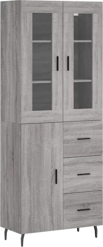 vidaXL szürke sonoma szerelt fa magasszekrény 69,5 x 34 x 180 cm