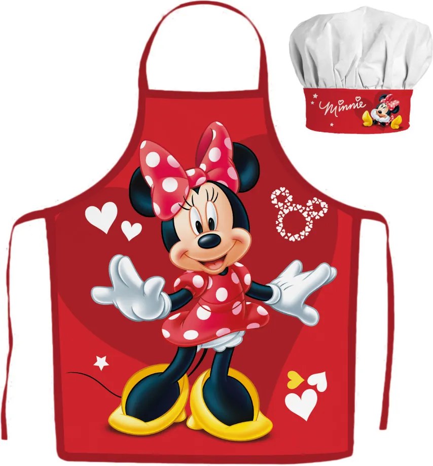 Disney Minnie Red Hearts gyerek kötény 2 darabos szett