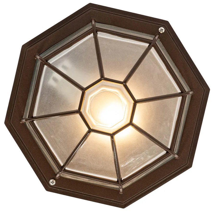 Rusztikus mennyezeti lámpa rozsdabarna 26,5 IP44 - Bri