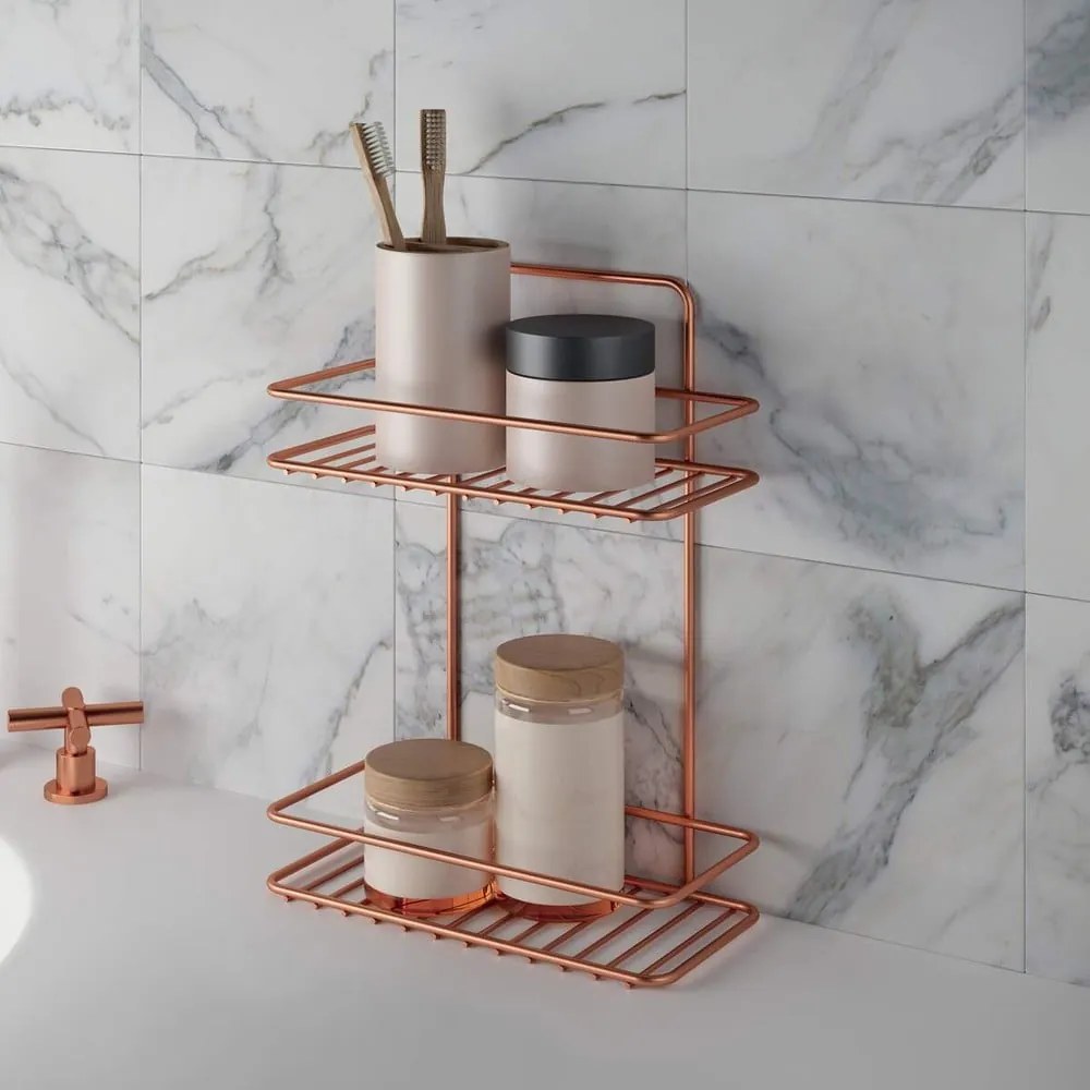 Copper kétszintes fürdőszobai polc - Metaltex
