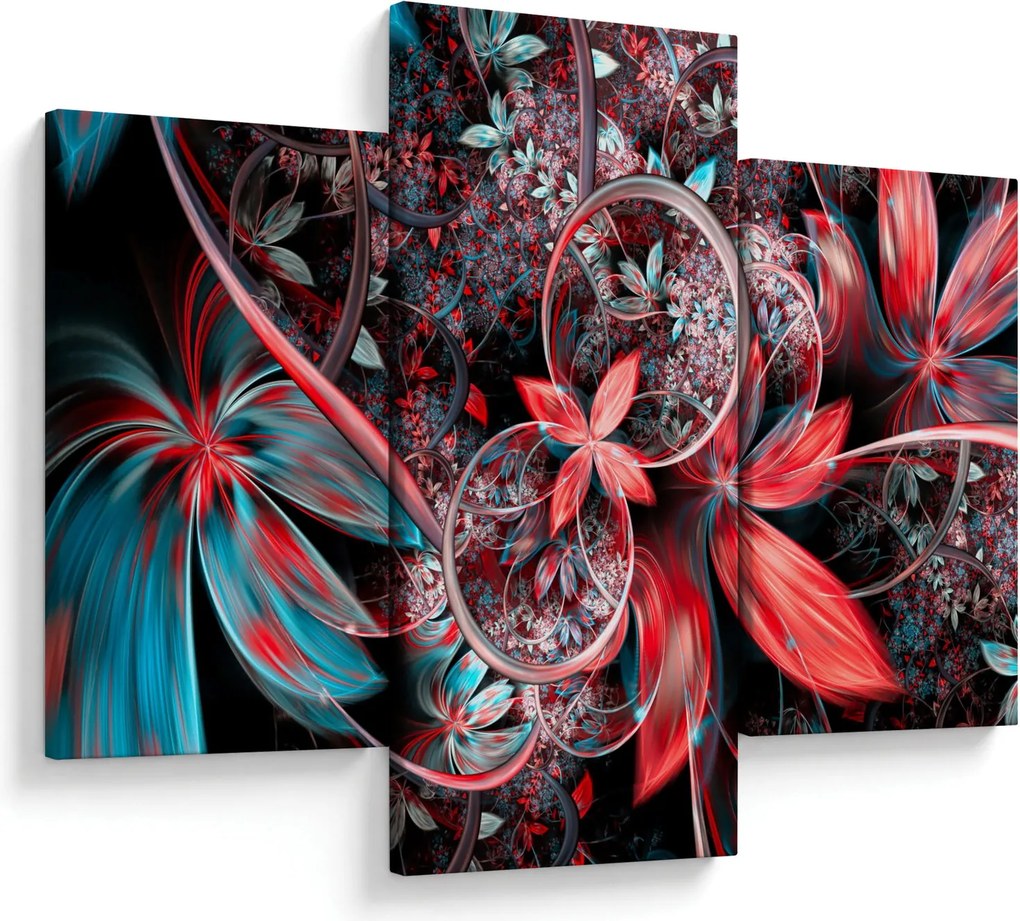 Absztrakt képek egzotikus virágok (90x60 cm)