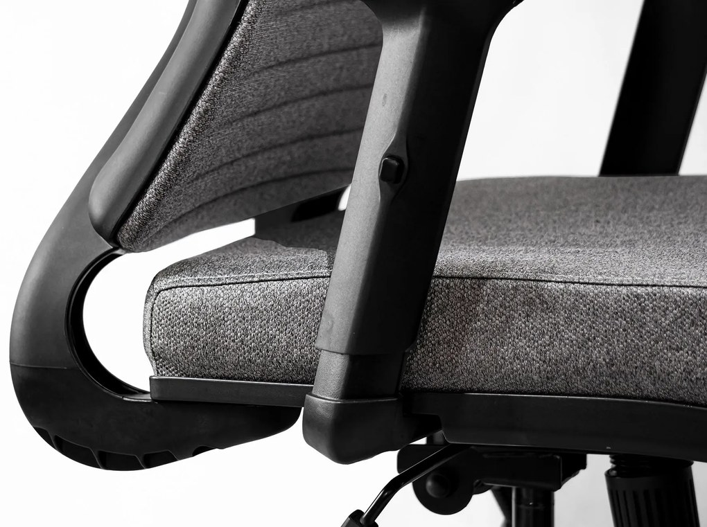 Ello ergonómikus szövet irodai forgószék deréktámasszal, fejtámasszal