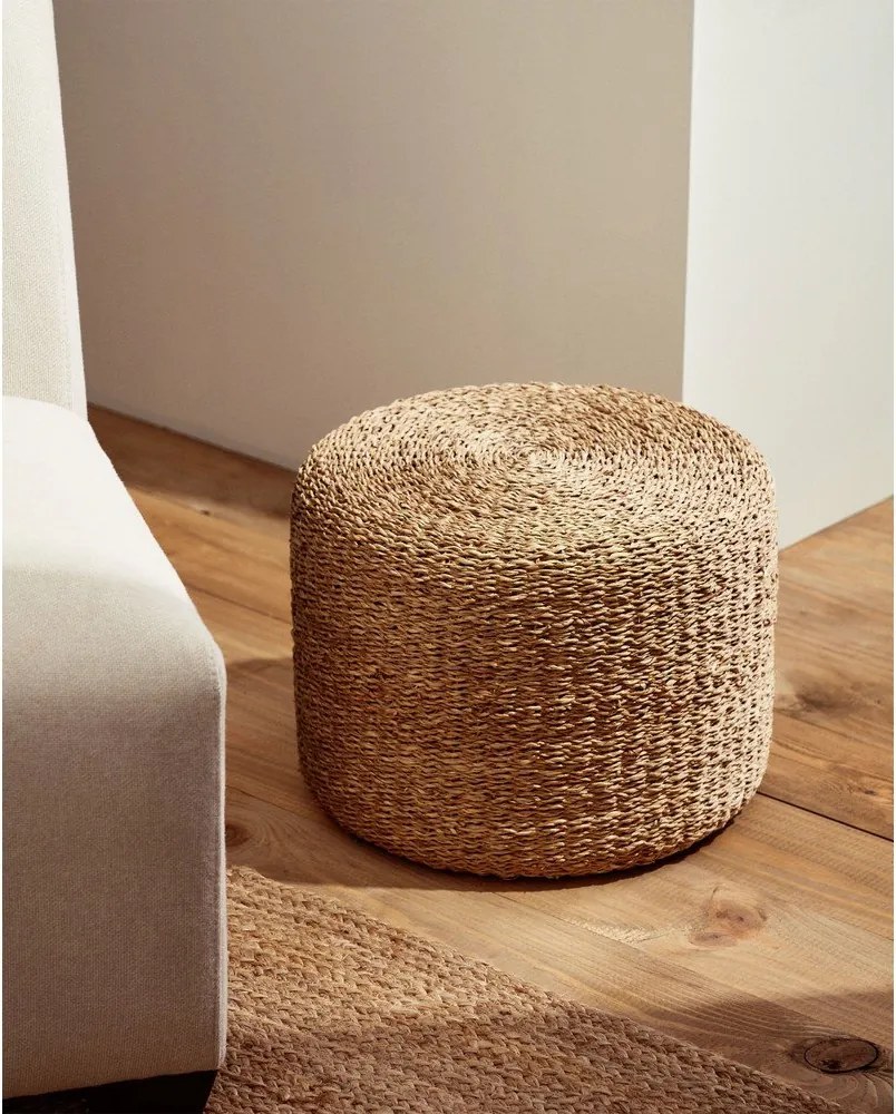 Natúr színű puff Someina – Kave Home