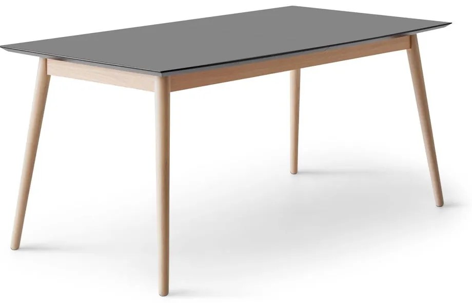 Antracitszürke-natúr színű bővíthető étkezőasztal 100x210 cm Meza – Hammel Furniture