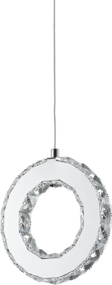 ZUMA LINE MD3713-1-3CT GIRONA Kristály Függesztett Lámpa Króm LED IP20