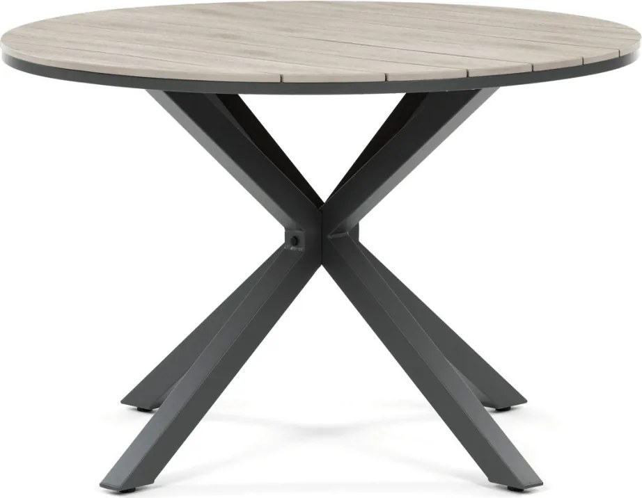 Kerti asztal 110x110 cm, alumínium, polywood, szürke, AZT-S1430 GREY