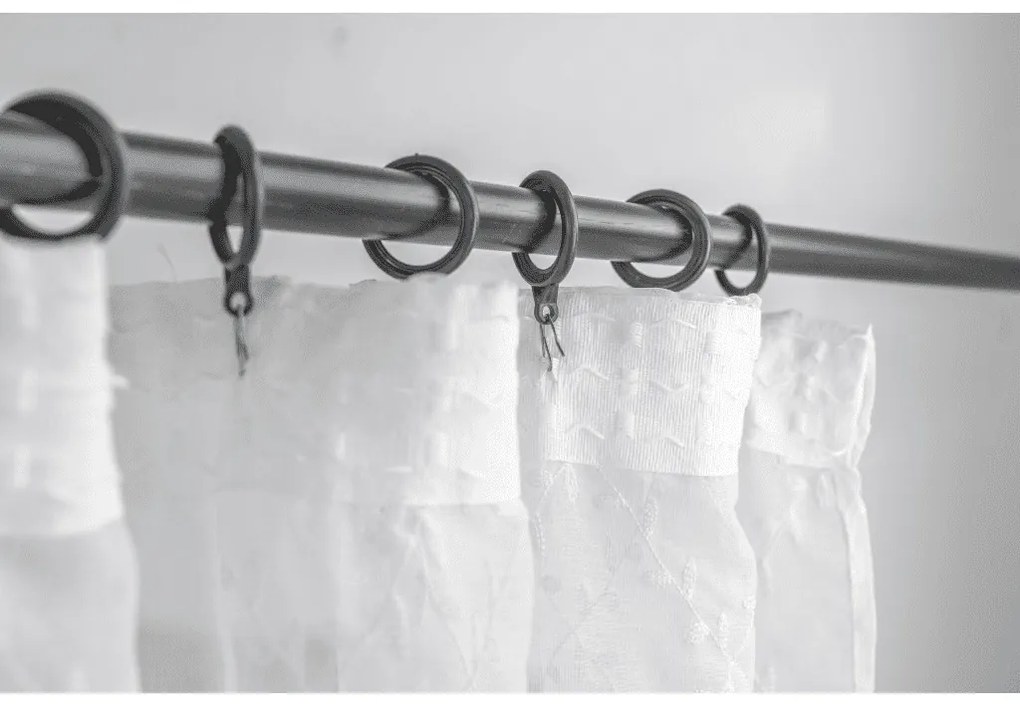 Fehér VINTORA függöny levélmintával 140x250 cm Felfüggesztés: Hullámos sínszalag