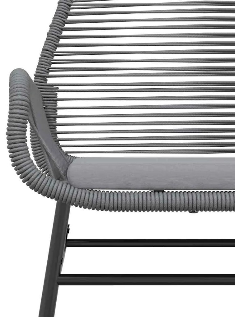 5 részes szürke polyrattan üveg kerti étkezőgarnitúra párnával