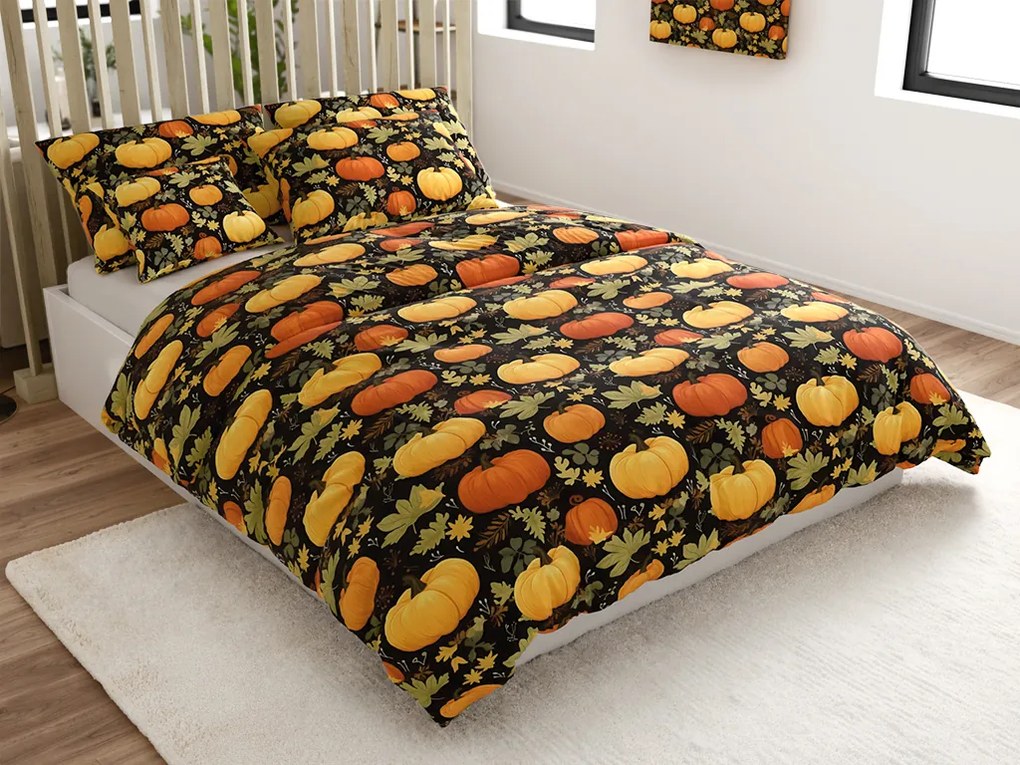 Mikroszálas ágyneműhuzat ORANGE PUMPKINS színes Ágyneműhuzat mérete: 2 db 70 x 90 cm | 200 x 220 cm
