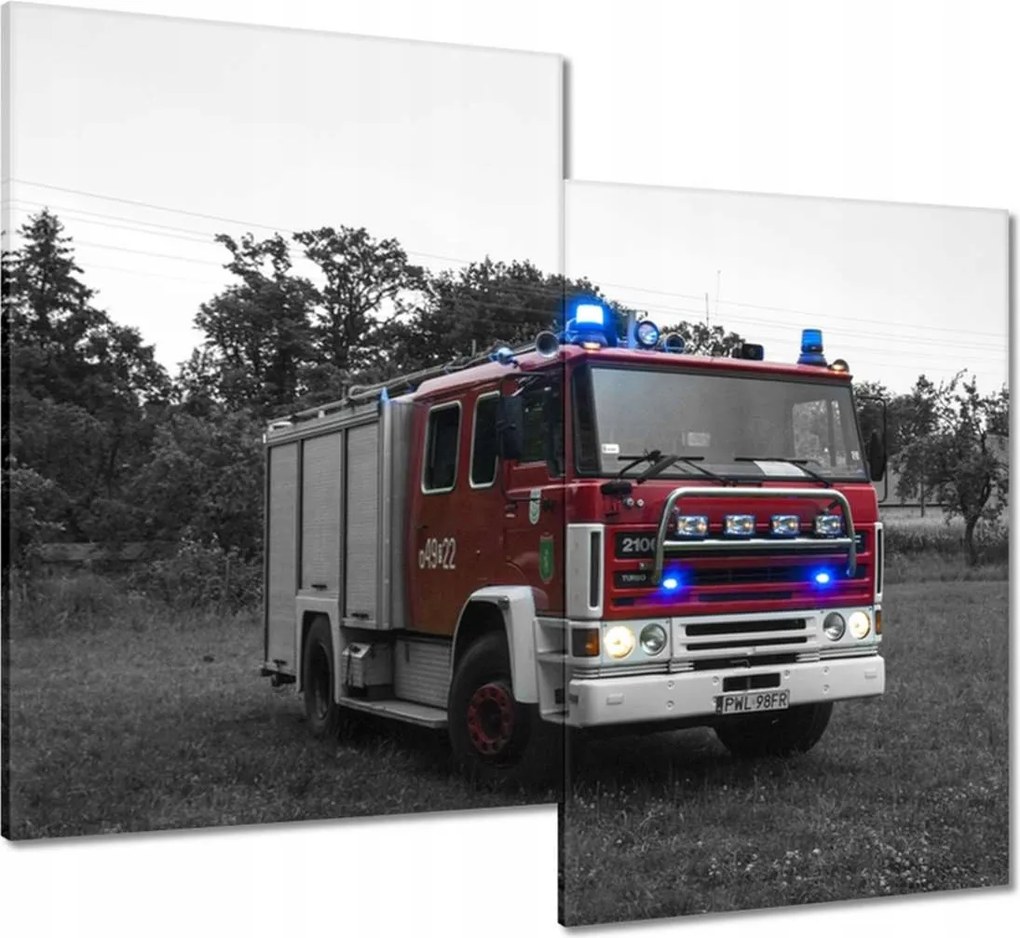 Vászonkép 80x70 Tűzoltóautó