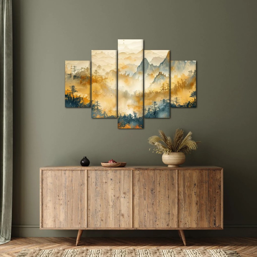 Kép - Hegyek, akvarell (150x105 cm)