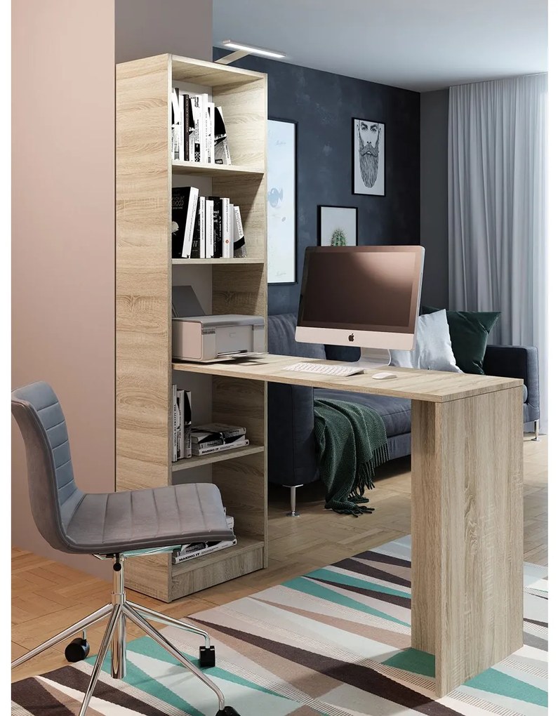 Íróasztal Nolan B1 (szonoma tölgy) (LED világítás). 1059794