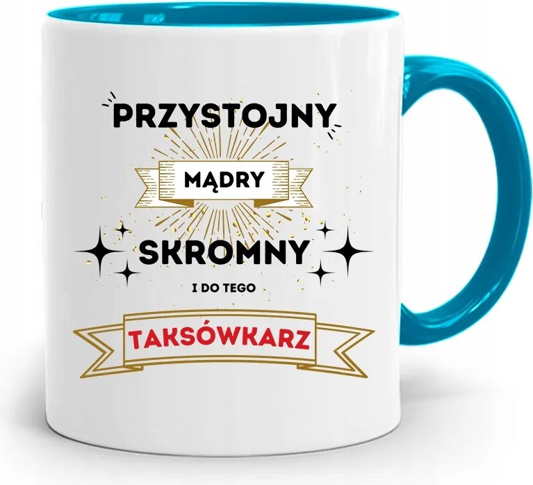 Kék Bögre Taxisofőrnek Jóképű Okos Nyomtatott Fényképpel