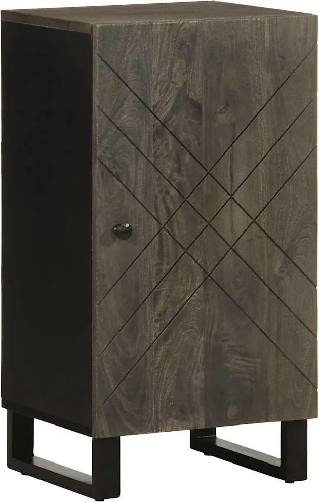 vidaXL komód fekete 40x33x75 cm tömörfa mangó