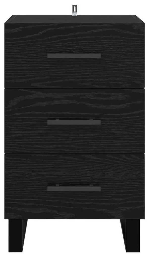 vidaXL Éjjeliszekrény fiókkal Fekete tölgy 40 x 40 x 66 cm Faanyag