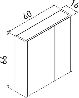 Arno fürdőszobaszekrény, 60 cm – TR785PNC1108