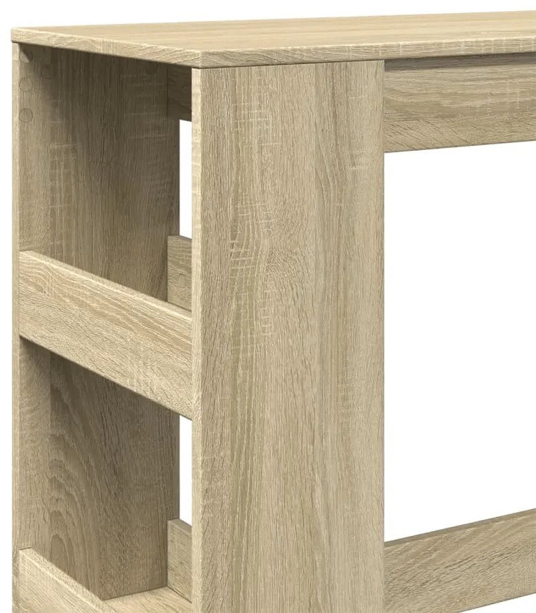 sonoma tölgy szerelt fa bárasztal tárolókkal 90 x 40 x 103,5 cm