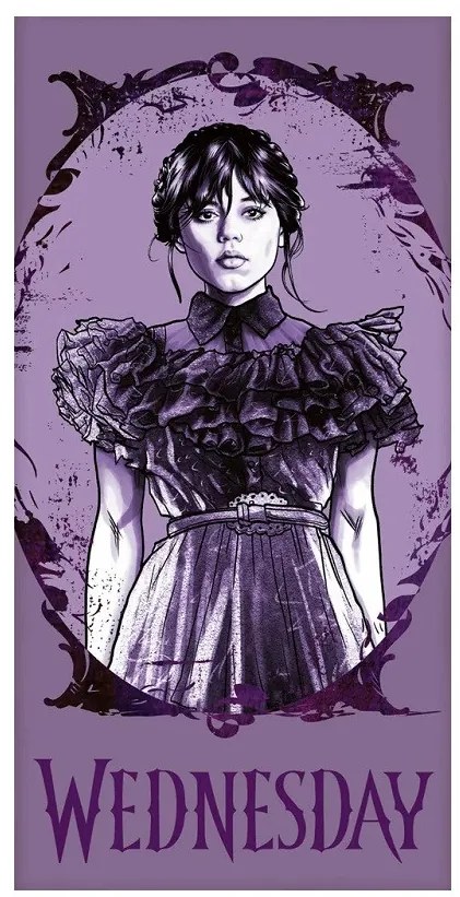 Wednesday Purple fürdőlepedő, strand törölköző 70x140cm