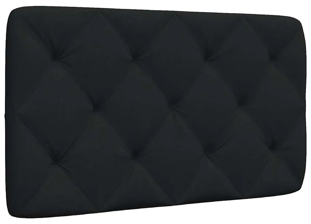 fekete szövet fejtámla párna 90 cm