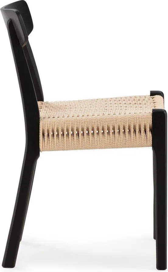 Fekete kaucsukfa étkezőszék szett 2 db-os Biel – MOME