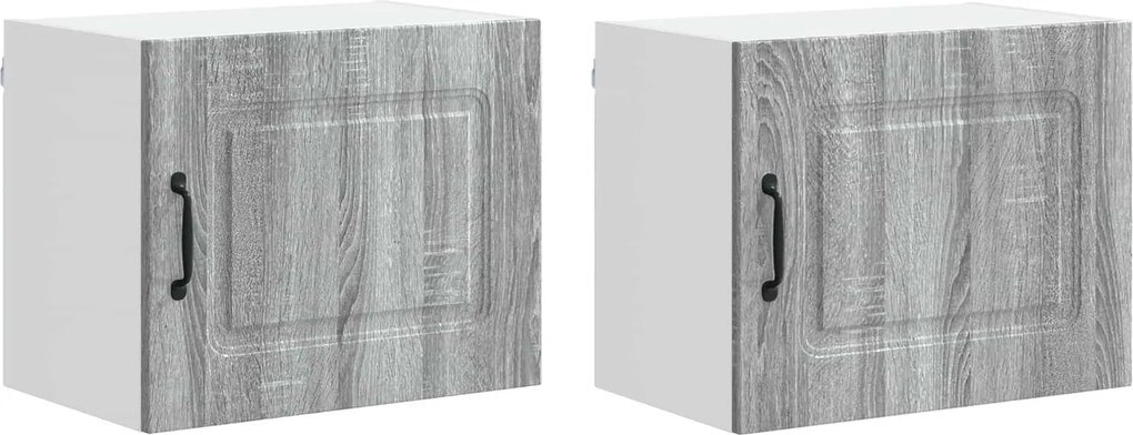 vidaXL Konyhaszekrény Kalmar 2 pcs Szürke Sonoma 50 x 31 x 40 cm
