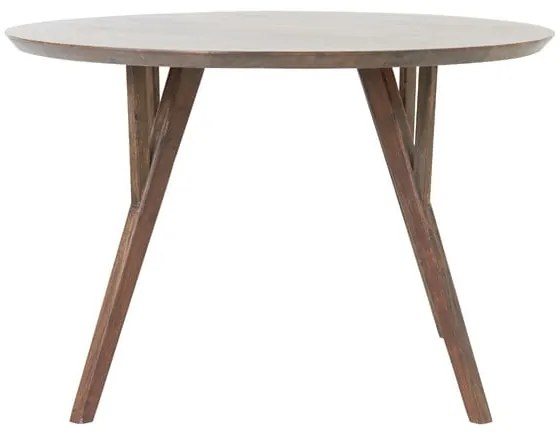 Barna kerek étkezőasztal akácfa asztallappal ø 140 cm Quenza – Light & Living