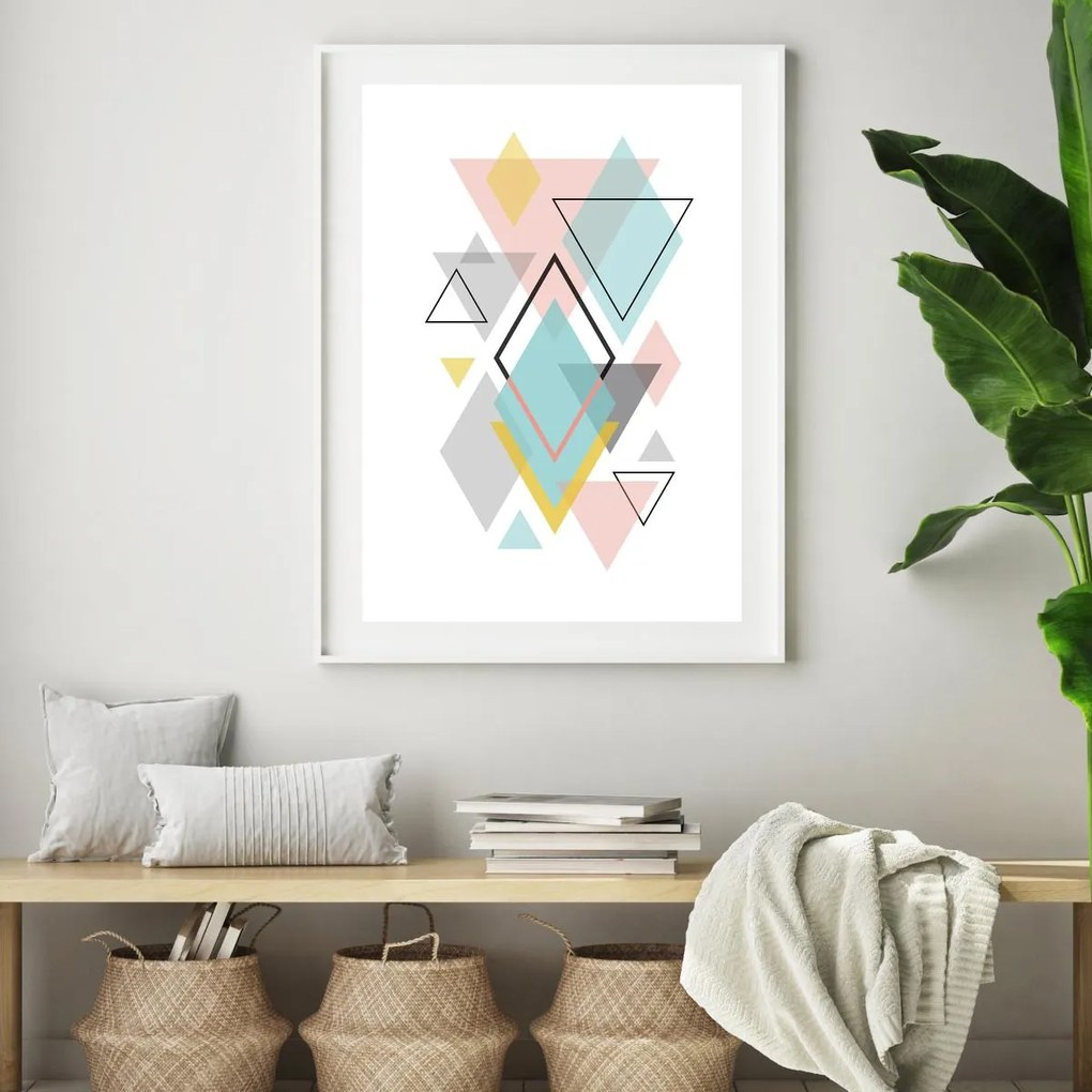 Poszter - Pastel Triangle (A4)