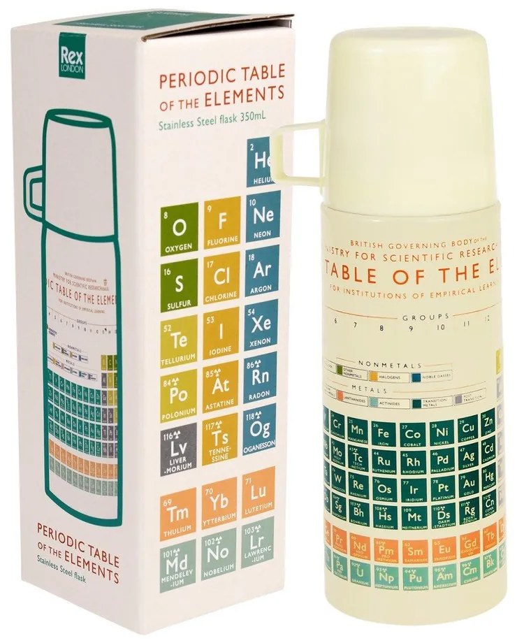 Krémszínű gyerek termosz 350 ml Periodic Table – Rex London
