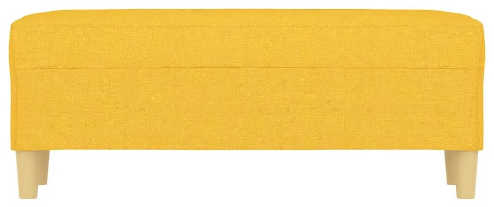 világossárga szövet pad 100 x 35 x 41 cm