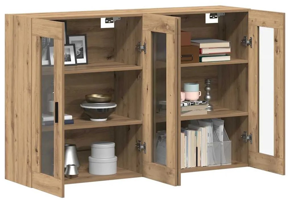 Fali Szekrények 2 pcs kézműves tölgy 69.5 x 34 x 90 cm