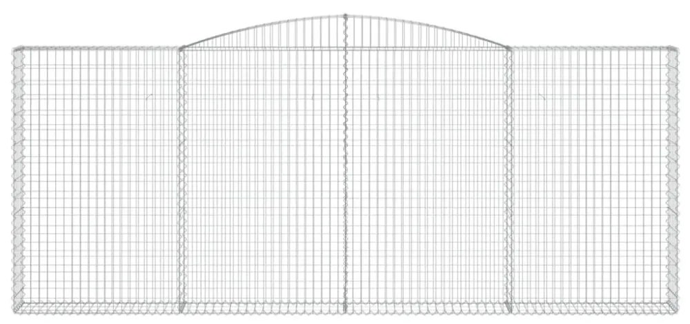 2 db íves horganyzott vas gabion kosár 400x30x160/180 cm