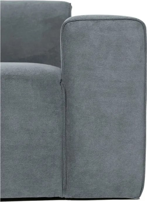 Szürke kordbársony kanapé modul (jobb oldali) Sting – Scandic