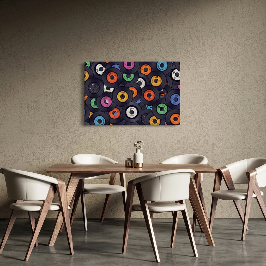 Kép - Zenei gramofonlemezek (90x60 cm)