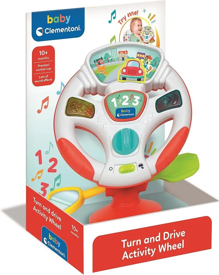Színes Turn and Drive interaktív kormánykerék Clementoni