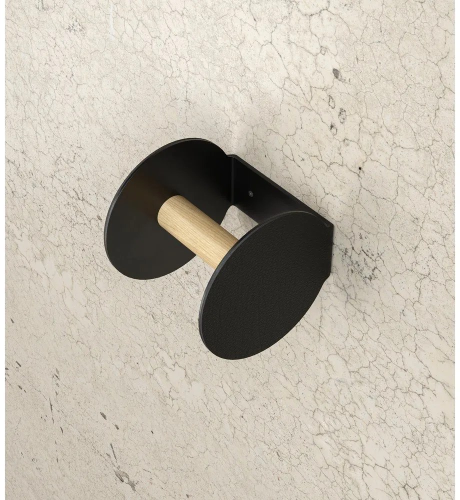 Fekete fali WC-papír tartó Bull – LIND DNA