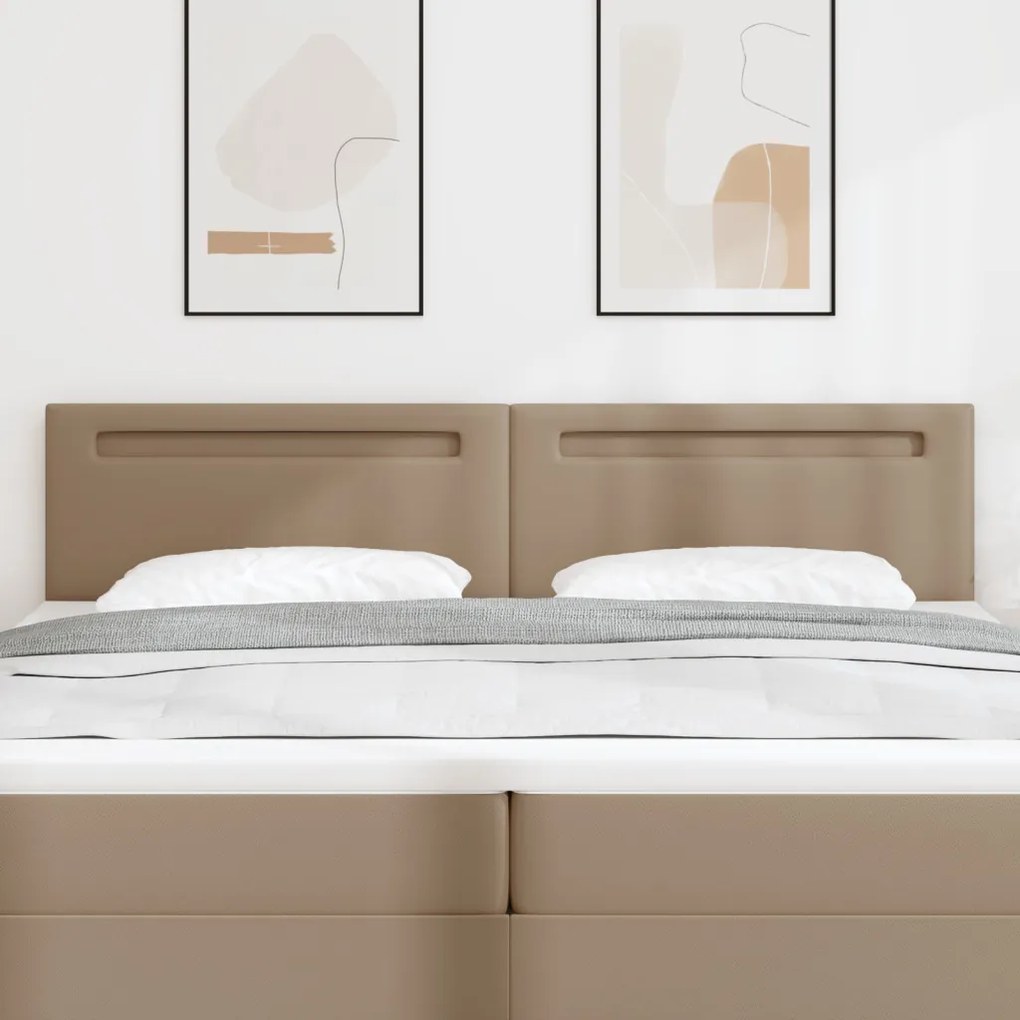 Fejtámla LED -es lámpákkal fejtámlával Cappuccino 200 cm PVC