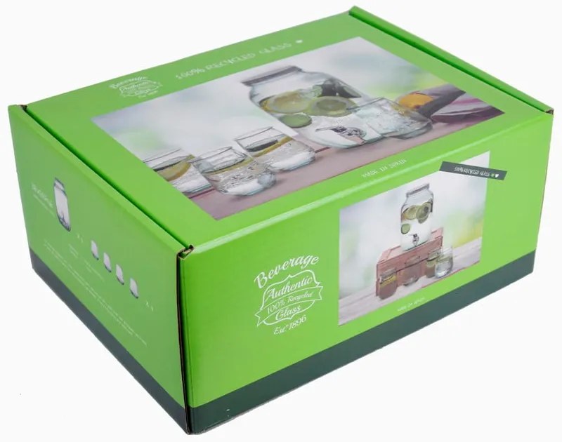 Italtartó és 4 db pohár készlet Juego – Ego Dekor