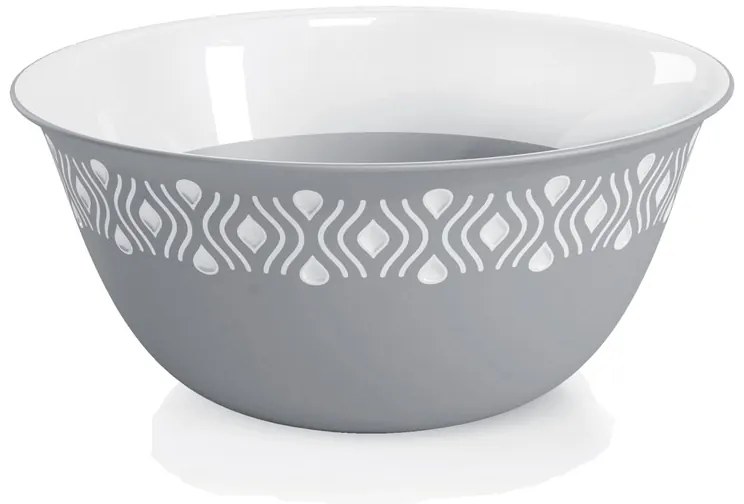 STEFANPLAST Műanyag tál Tosca átmérő 19 cm fehér/szürke