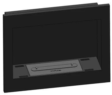 InFire - Beépített BIO kandalló 49x60 cm 3kW fekete