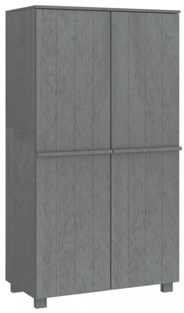HAMAR sötétszürke tömör fenyőfa gardrób 89 x 50 x 180 cm