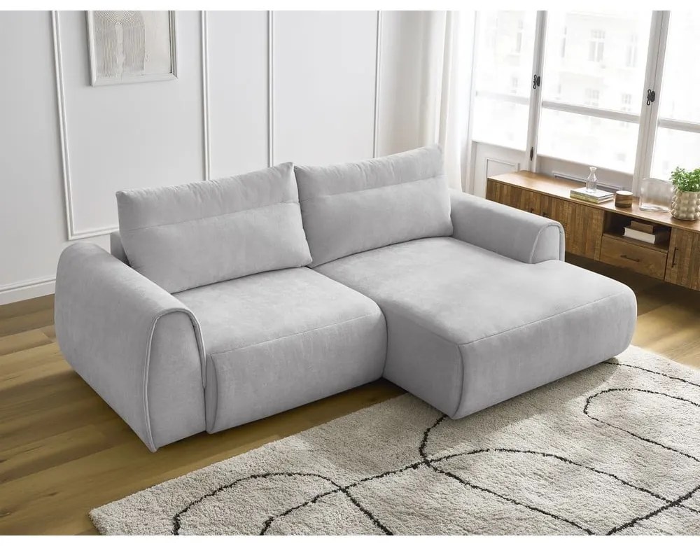 Világosszürke sarokkanapé Aden – Bobochic Paris